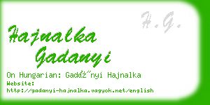 hajnalka gadanyi business card